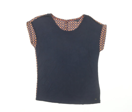 Tommy Hilfiger Women's Blue Geometric Blouse S