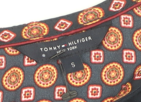 Tommy Hilfiger Women's Blue Geometric Blouse S