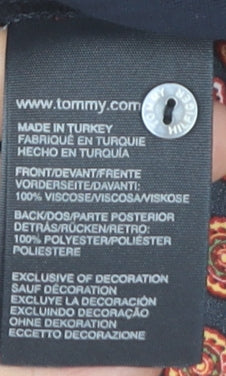 Tommy Hilfiger Women's Blue Geometric Blouse S