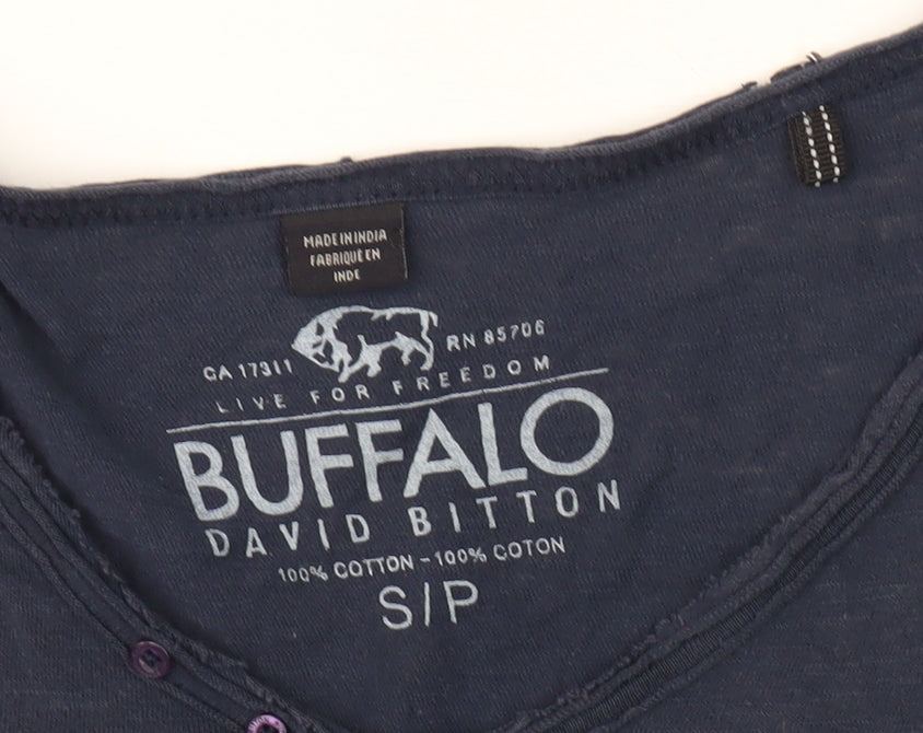 Buffalo David Bitton Men's Graphic Blue T-Shirt Size S
