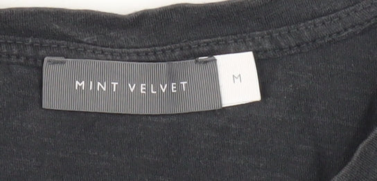 Mint Velvet Women’s Black Rhinestone T-Shirt, Size M