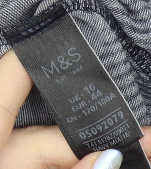 Brand and care label for Marks & Spencer Women's Blue Polka Dot Top, size 16
