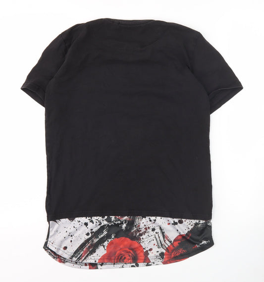 Sonneti Boys Black Graphic T-Shirt 13-14 Yrs - Short Sleeve, Logo