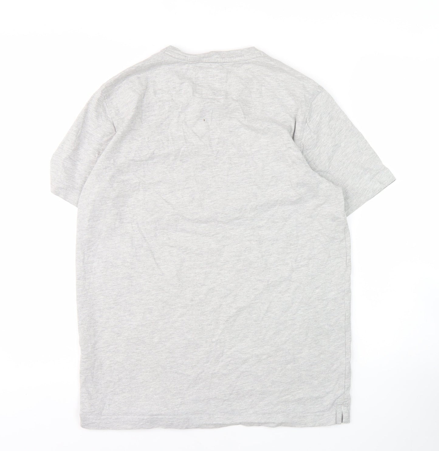 Crew Clothing Men's Grey Crew Neck T-Shirt, M, Logo Accent