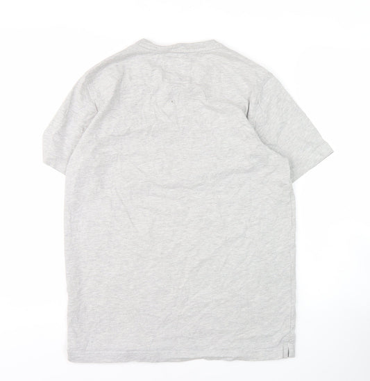Crew Clothing Men's Grey Crew Neck T-Shirt, M, Logo Accent