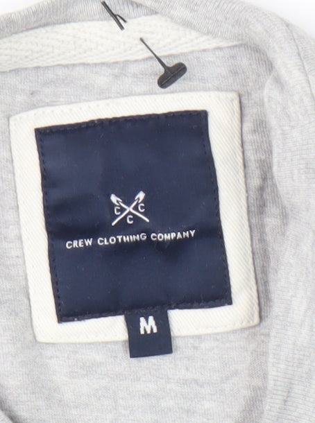 Crew Clothing Men's Grey Crew Neck T-Shirt, M, Logo Accent