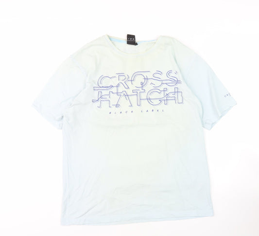 Mens UK Size XL Crosshatch White Cotton T-Shirt
