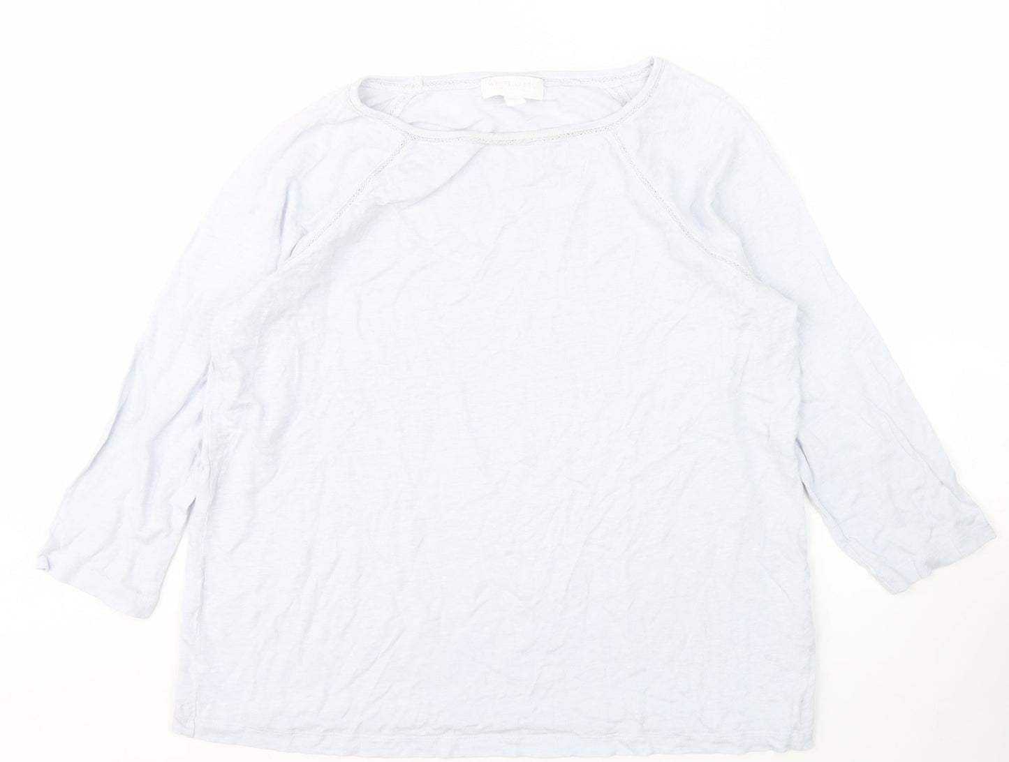 The White Company Women's White Linen Top Size 12
