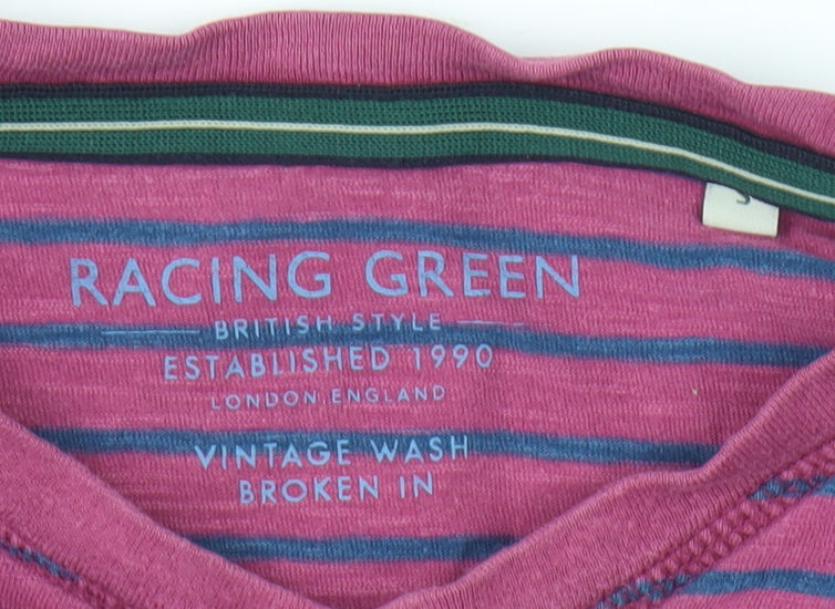 Racing Green Unisex Striped T-Shirt S Multicoloured