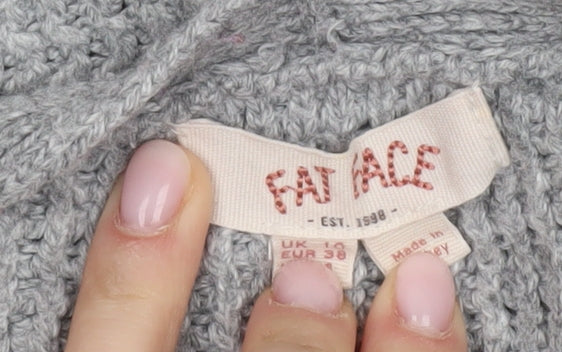 Fat Face Women's Grey V-Neck Cardigan UK 10