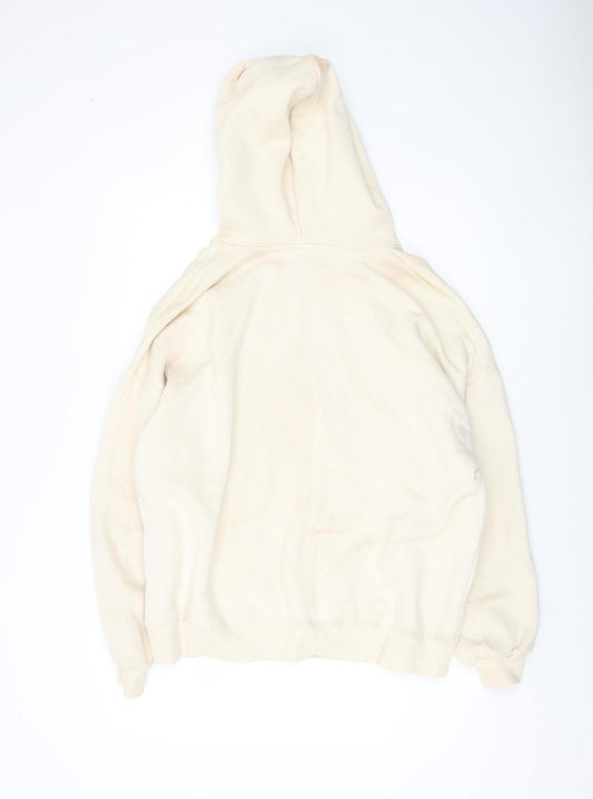 Pull&Bear Beige Teen Hoodie, Size 12, Graphic Design