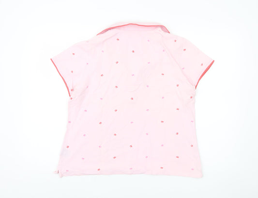 Crew Clothing Company Women's Pink Polo Shirt