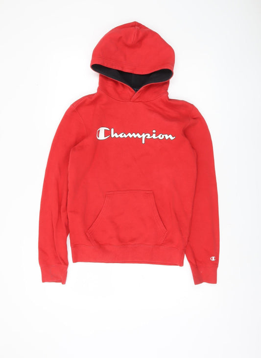 Champion Women's Red Hoodie XS, Logo Print
