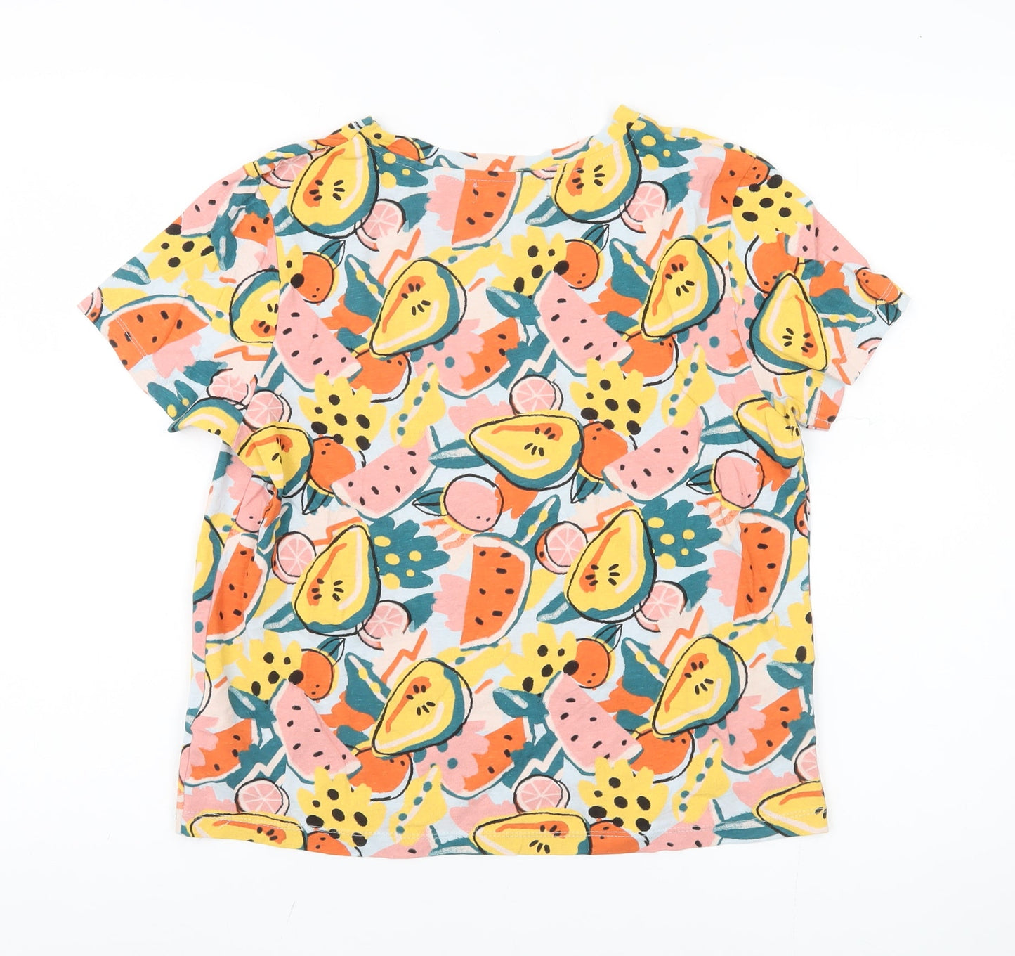 Pull & Bear Women's Multicoloured Fruit Print T-Shirt