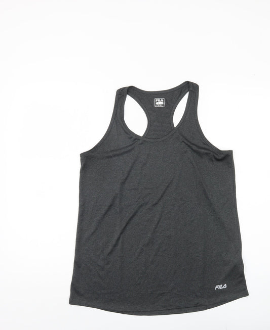 Fila Women's Black Tank Top - Large, Lightweight Polyester