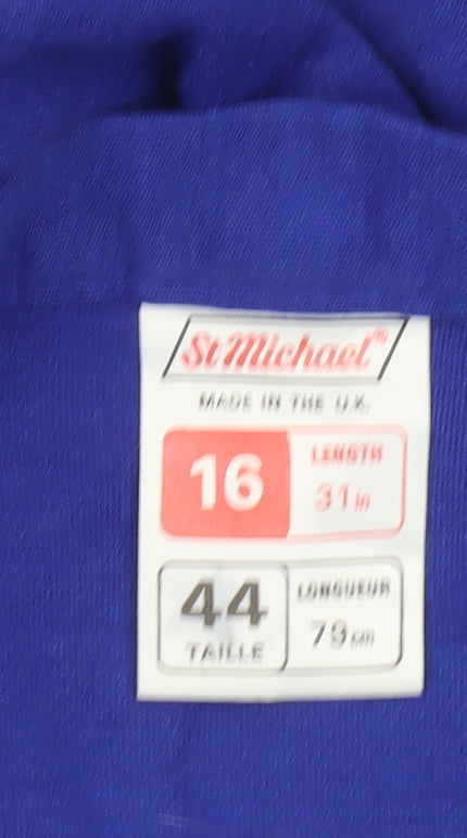 St Michael Women's Blue Midi Skirt Size 16