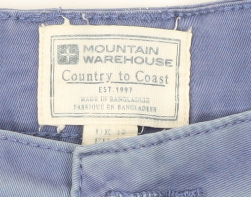 Mountain Warehouse Women's Blue Chino Shorts Size 14