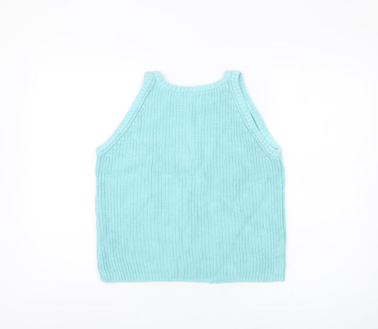 525 America Women's Blue Knit Tank Top, Size S, Casual Wear