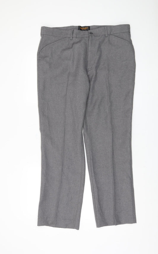Farah Men's Grey Classic Dress Pants