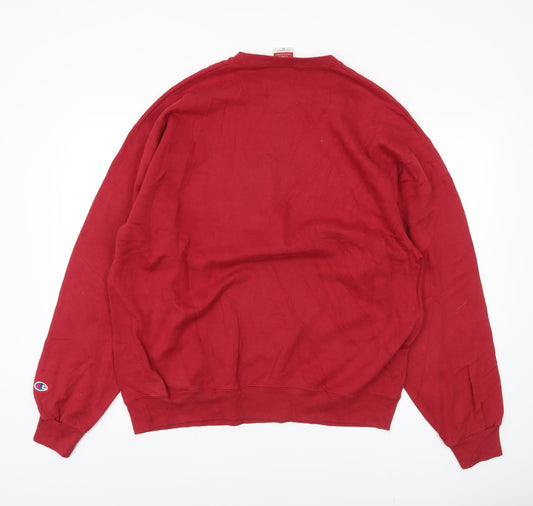 Champion Men's Red XL Crew Neck University Sweatshirt