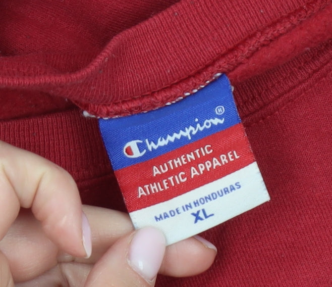 Champion Men's Red XL Crew Neck University Sweatshirt