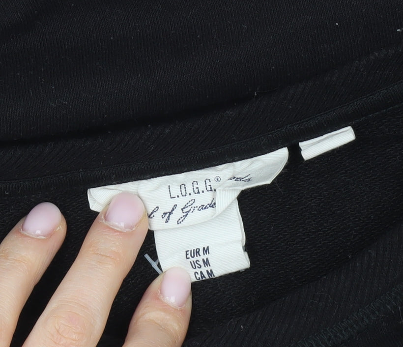 Brand and care label for L.O.G.G Black Women's Sweatshirt, size 12, Casual Elegant