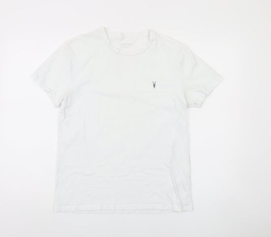 AllSaints Men's Medium White Crew Neck T-Shirt