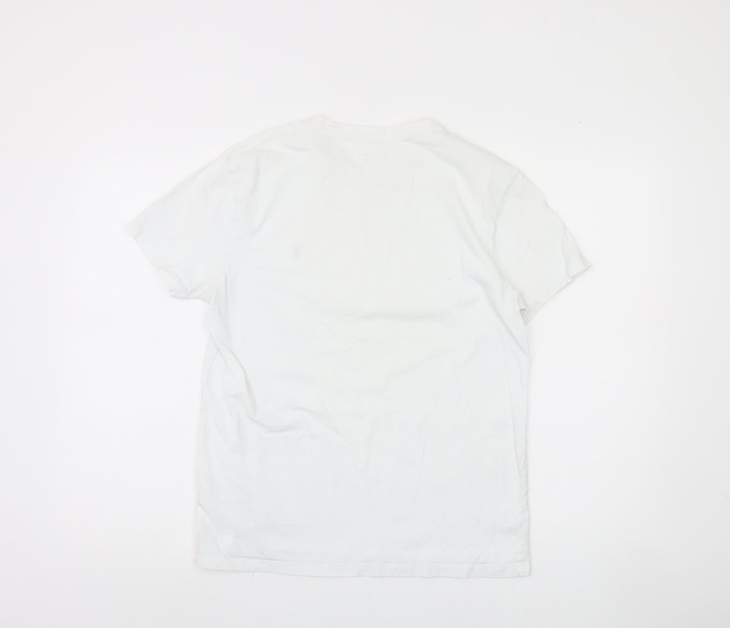 AllSaints Men's Medium White Crew Neck T-Shirt