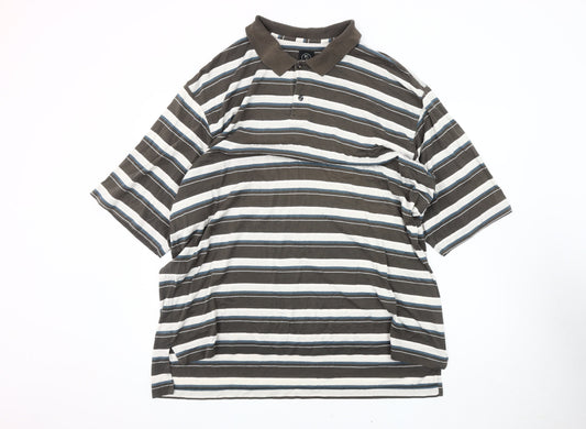 Nike Men's Multicoloured XL Striped Polo Shirt