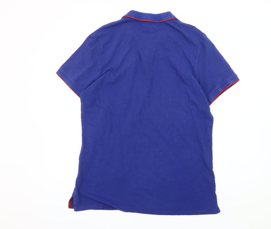 Mountain Warehouse Men's Blue Polo Shirt, Size L