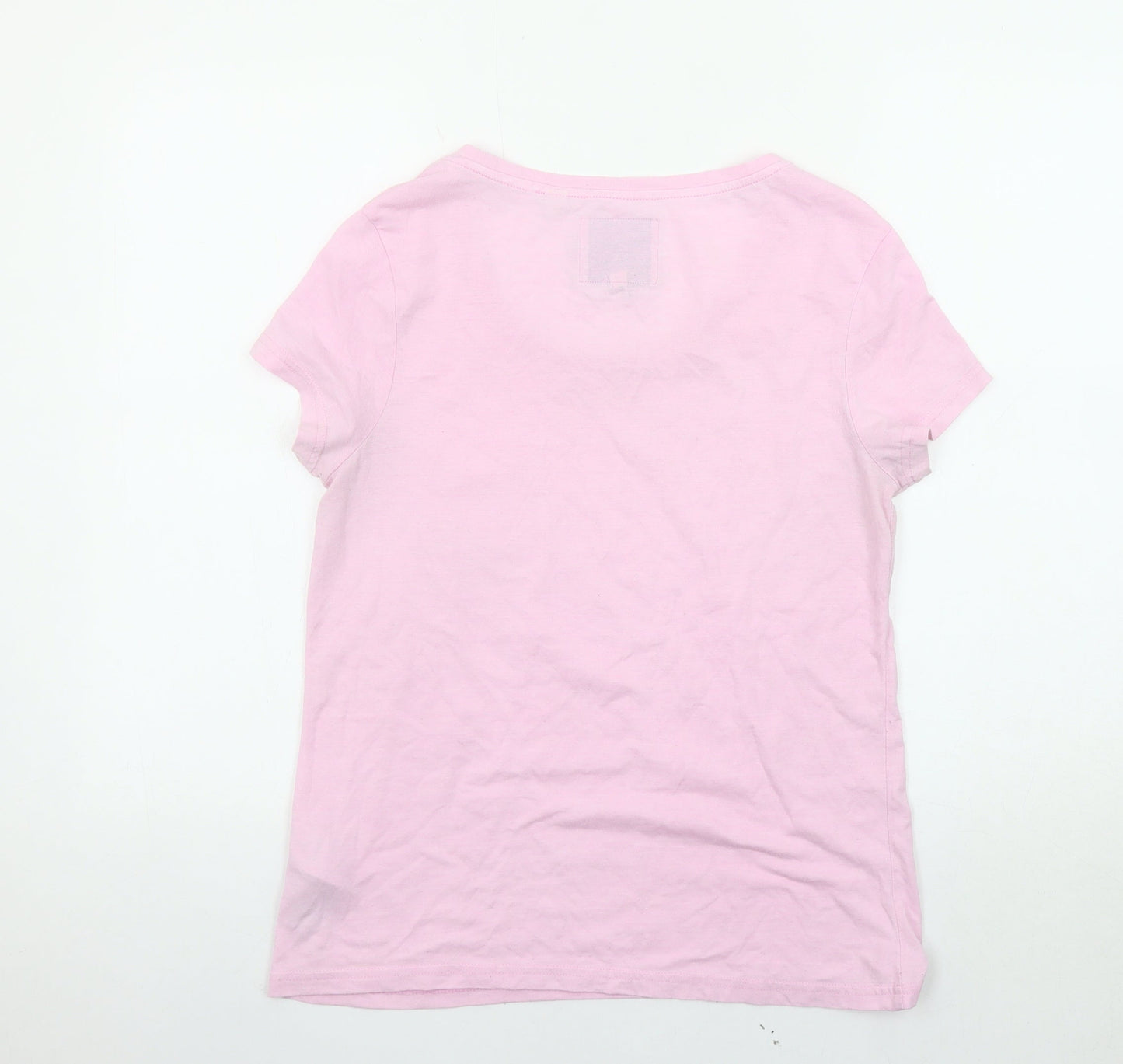 Jack Wills Women's Pink Basic T-Shirt Size 10
