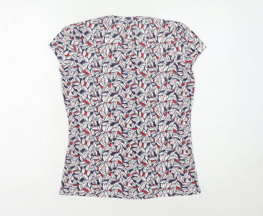 Womens UK Size 10 Laura Ashley Multicoloured Cotton Blend T-Shirt