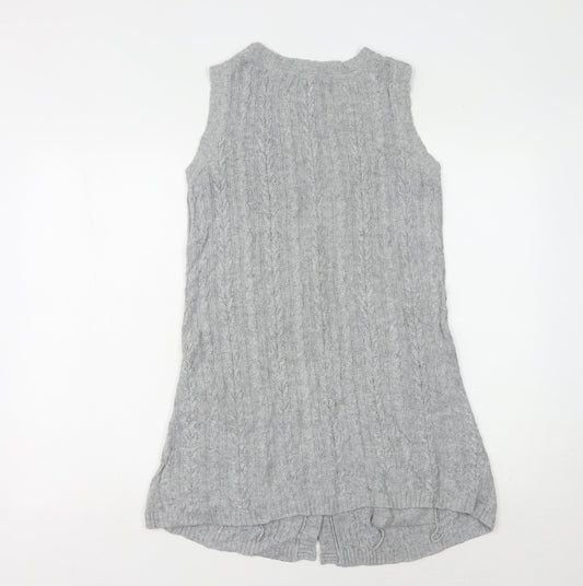 White Stuff Women's Grey Sleeveless Cable Knit Vest