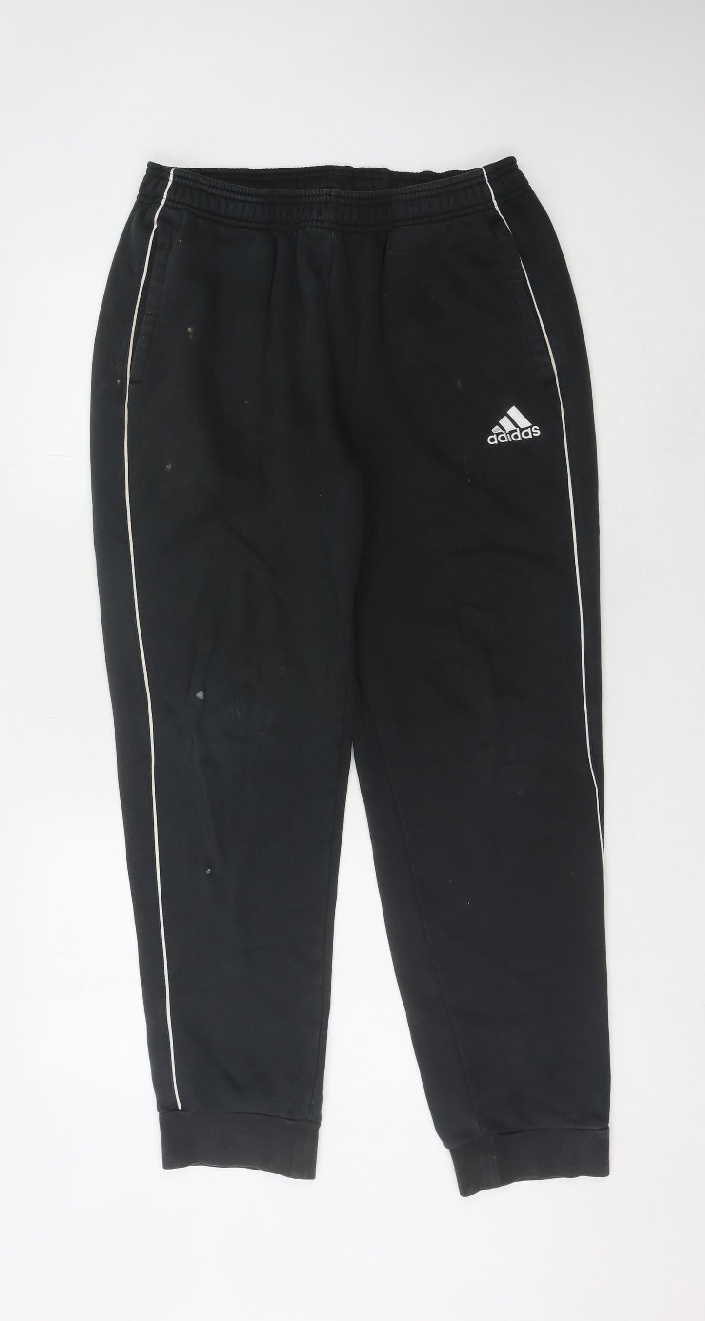 Adidas Men's Black Joggers, Size L, Casual Comfort