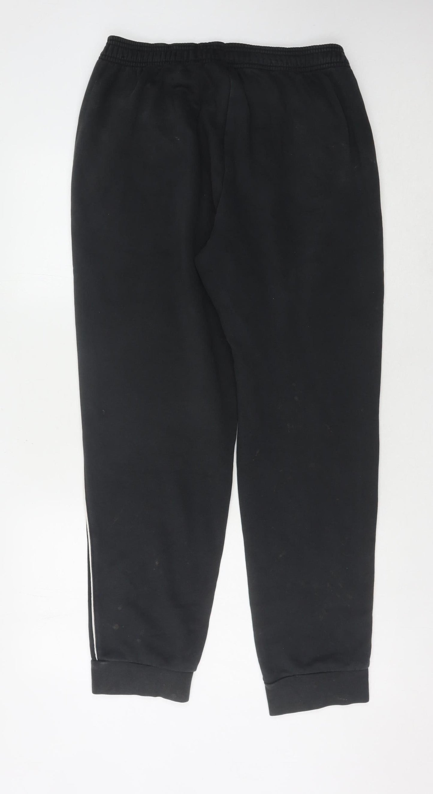 Adidas Men's Black Joggers, Size L, Casual Comfort