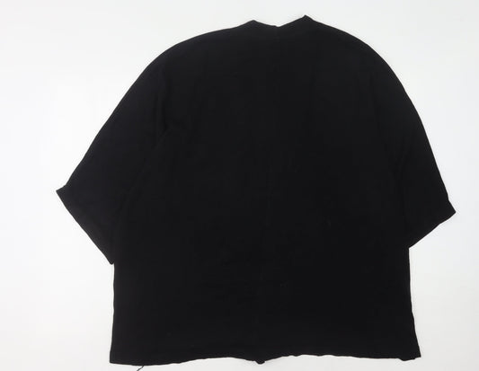 ASOS Women's Black Open Front Cardigan, Size 12, Open-Front