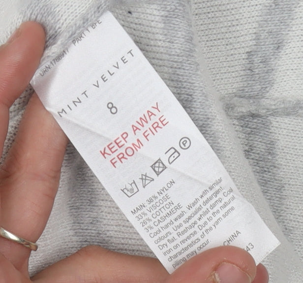 Mint Velvet Women's Grey Pullover Jumper Size 8