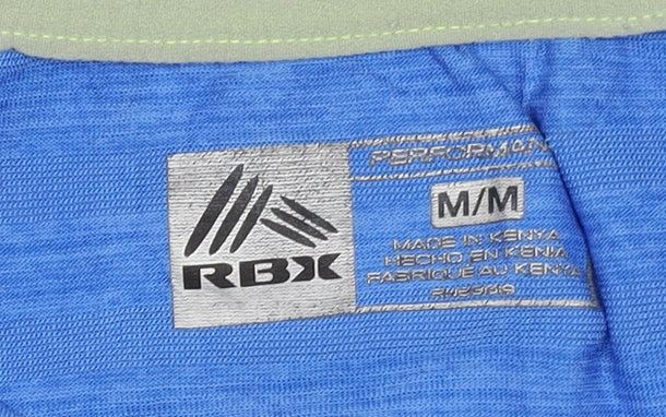 RBX Women's Blue V-Neck T-Shirt, M - Gym & Training
