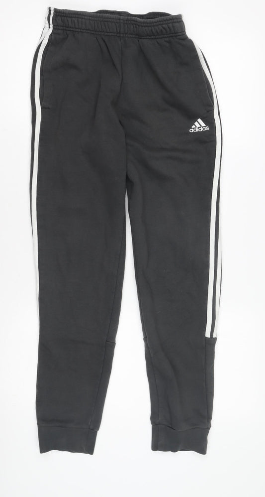 Additional front view of Adidas Men's Black Jogger Trousers, size S, Gym Wear