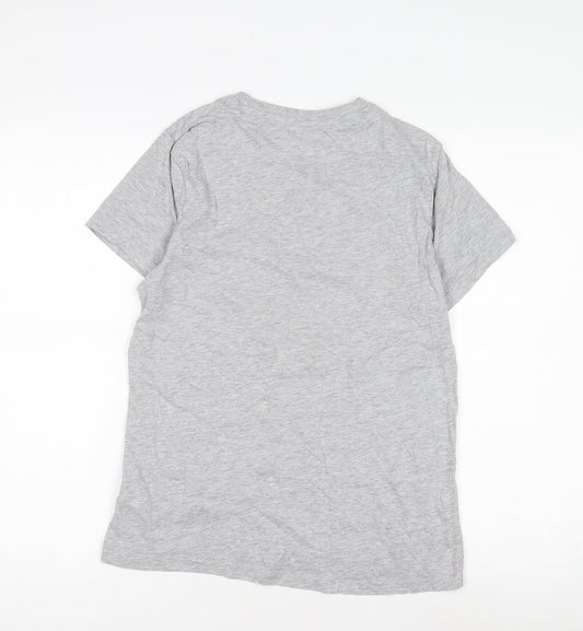 Disney Women's Grey Cartoon T-Shirt - 2XS Casual