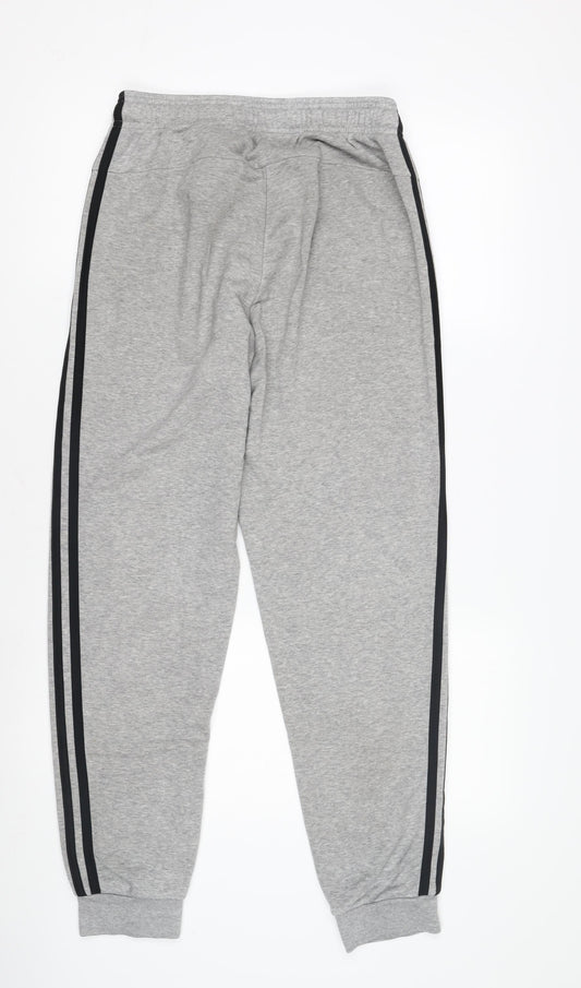 Adidas Men's Grey Jogger Trousers - Size S