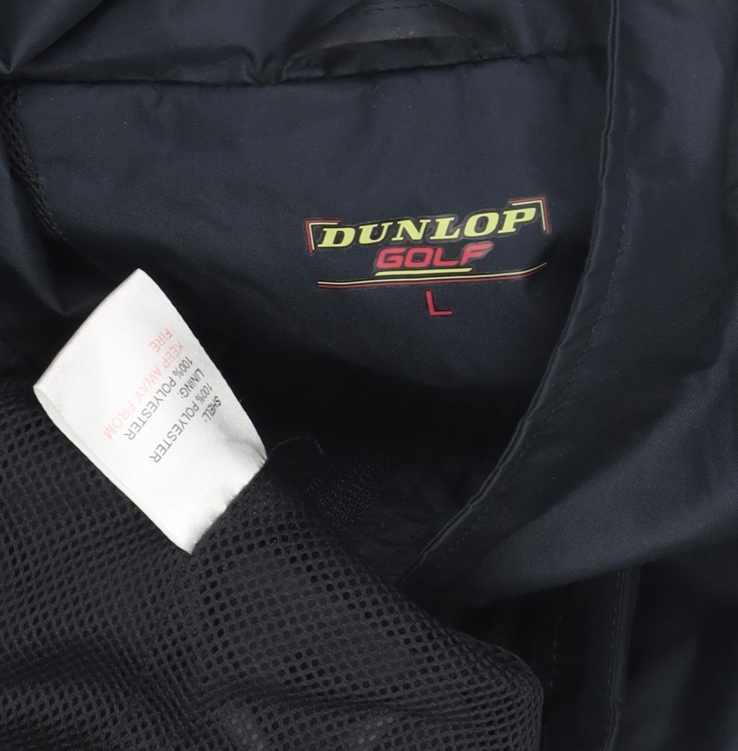Dunlop Men's Black Hooded Rain Jacket Size L