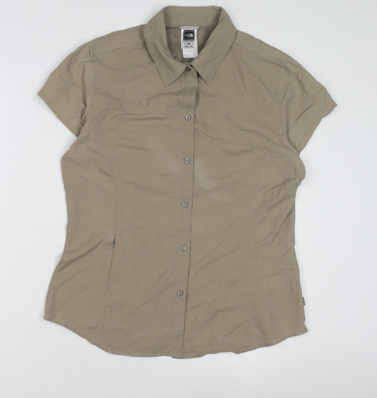 The North Face Women's Beige Button-Up Shirt M