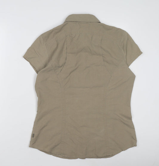 The North Face Women's Beige Button-Up Shirt M
