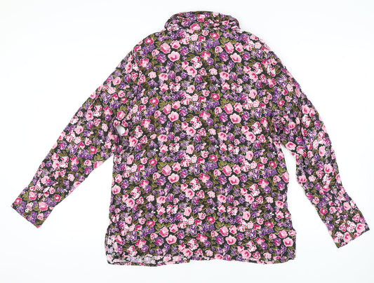 Cotton Traders Women's Floral Blouse, Multicoloured, Size 16