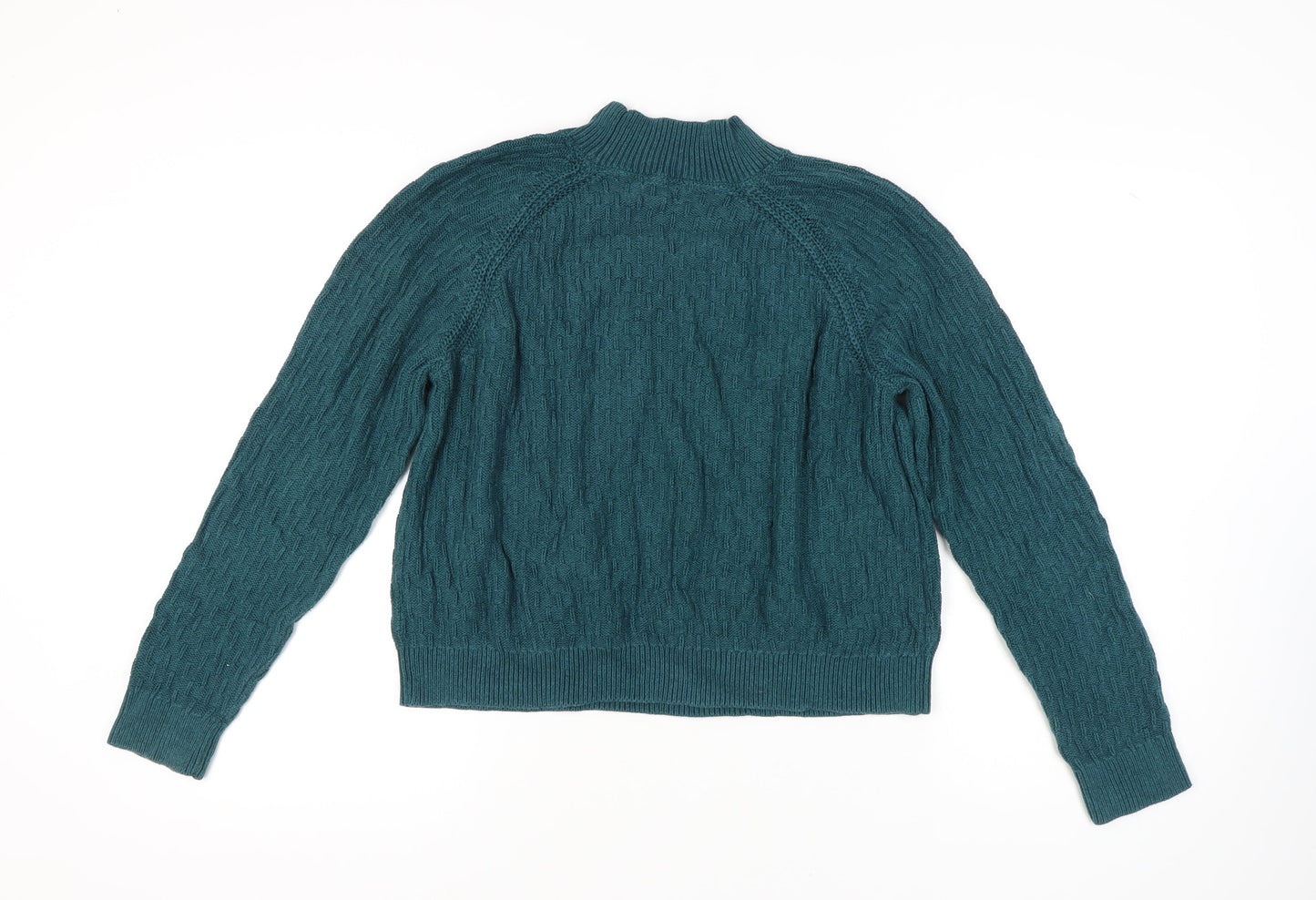 Fat Face Women’s Green Cotton Pullover Jumper Size 14