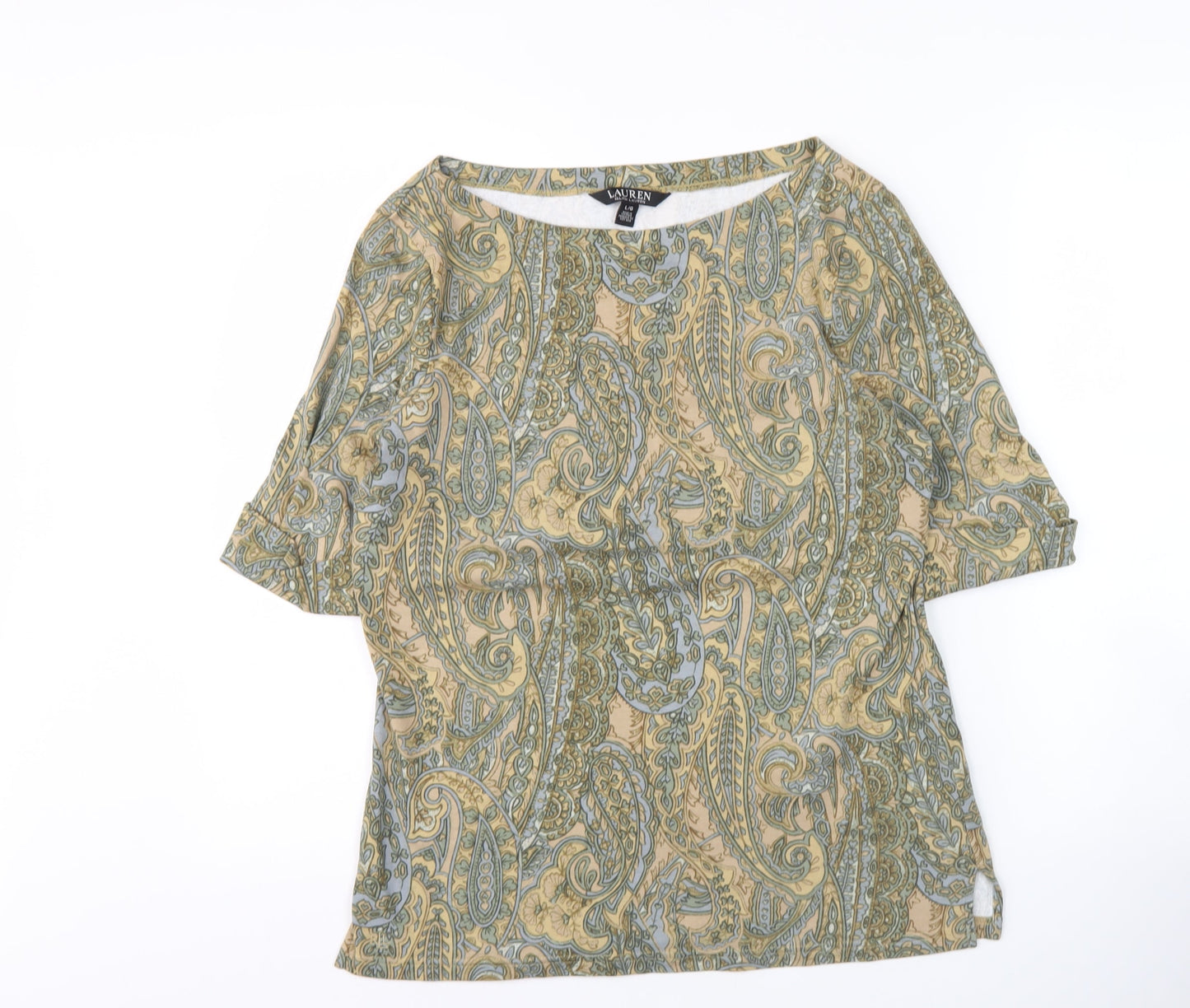 Ralph Lauren Women's Paisley T-Shirt, Multicoloured, L