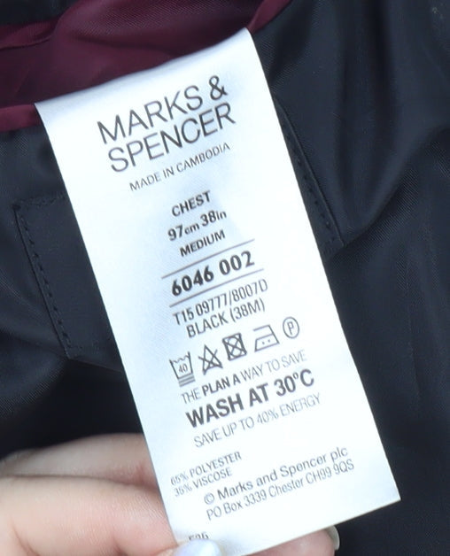 Marks and Spencer Men's Black Shawl Lapel Blazer