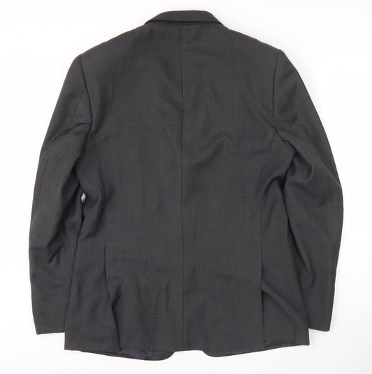 Bernini Men's Grey Single-Breasted Blazer Jacket