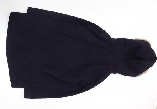 White Stuff Women's Blue Hooded Coat Size 12